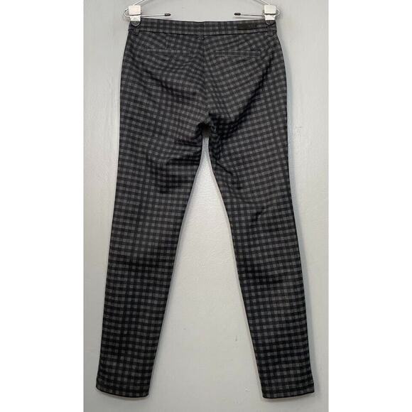 Gingham Skinny Ponte Knit Pants Size Petite 4P Dark Academia Preppy Twee Pin Up - Picture 4 of 8